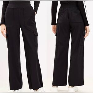 Lou & Grey Black Wide Leg Cargo Pants